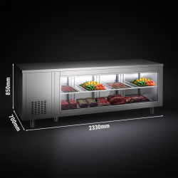 Masa frigorifica GGM Gastro KTGFF237D (Inox) Thumb