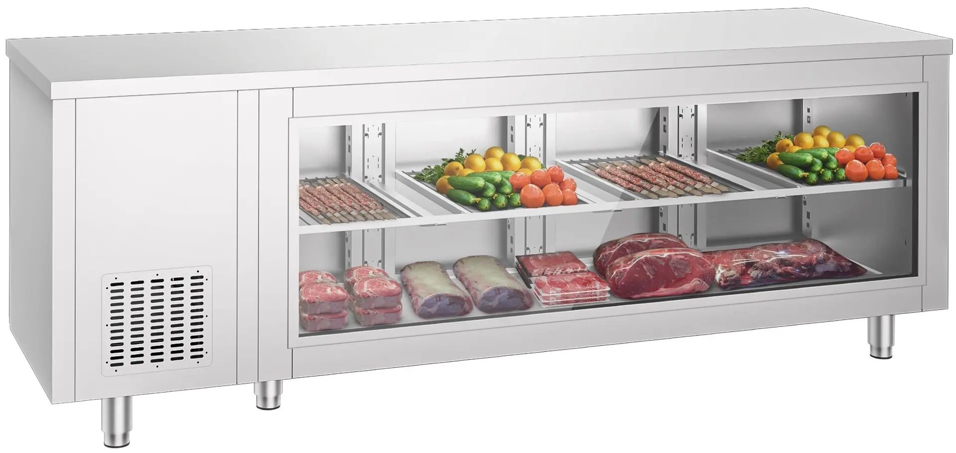 Masa frigorifica GGM Gastro KTGFF237D (Inox)