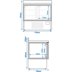 Masa frigorifica GGM Gastro KTI107M (Inox) Thumb