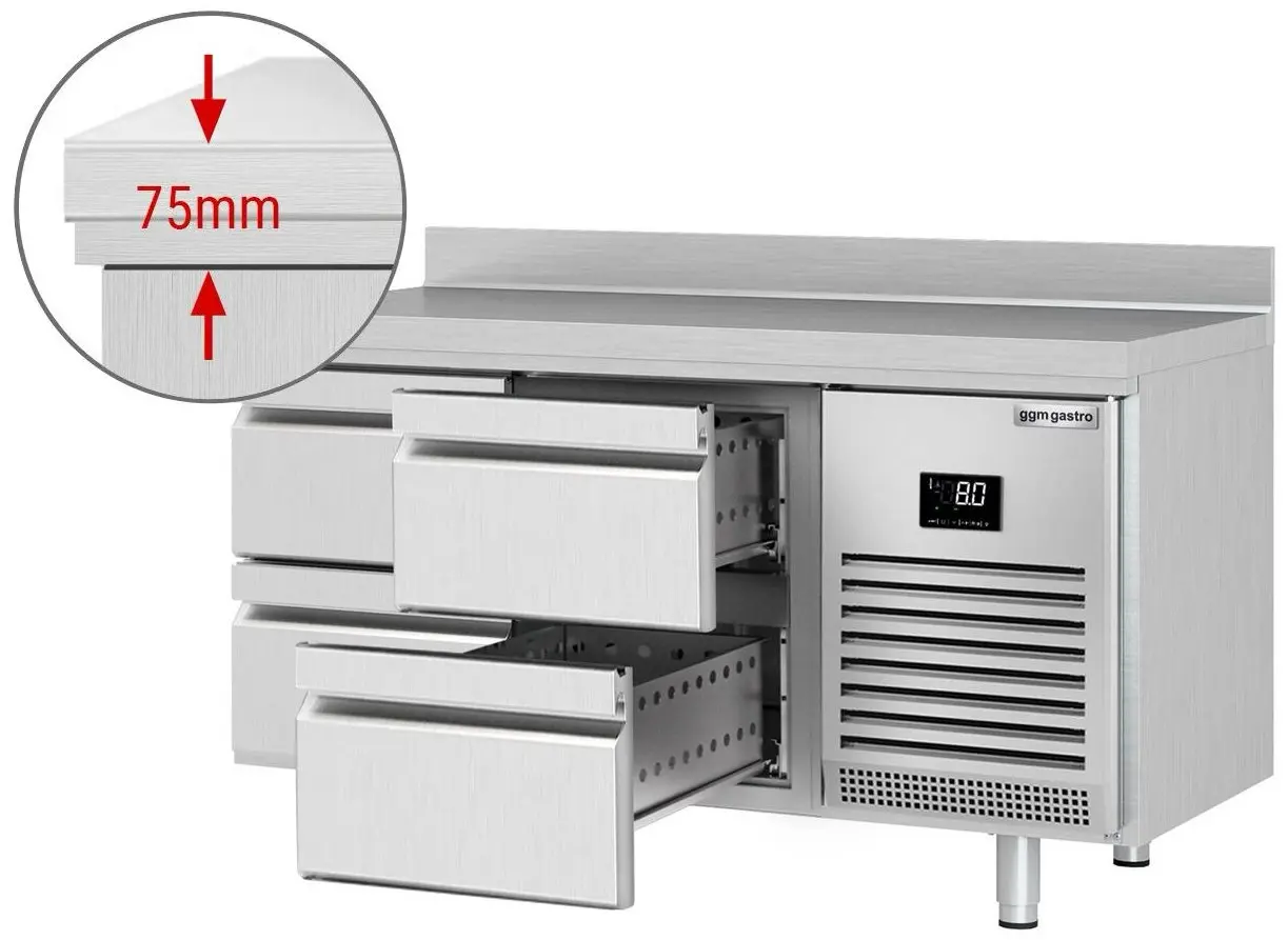 Холодильный стол GGM Gastro KTI156S1212 (Inox) - 3
