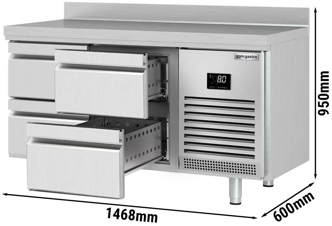 Холодильный стол GGM Gastro KTI156S1212 (Inox) - 8