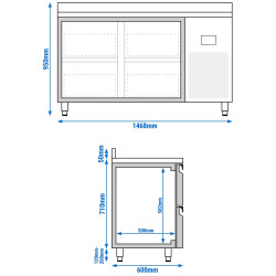 Холодильный стол GGM Gastro KTI156S1212 (Inox) Thumb