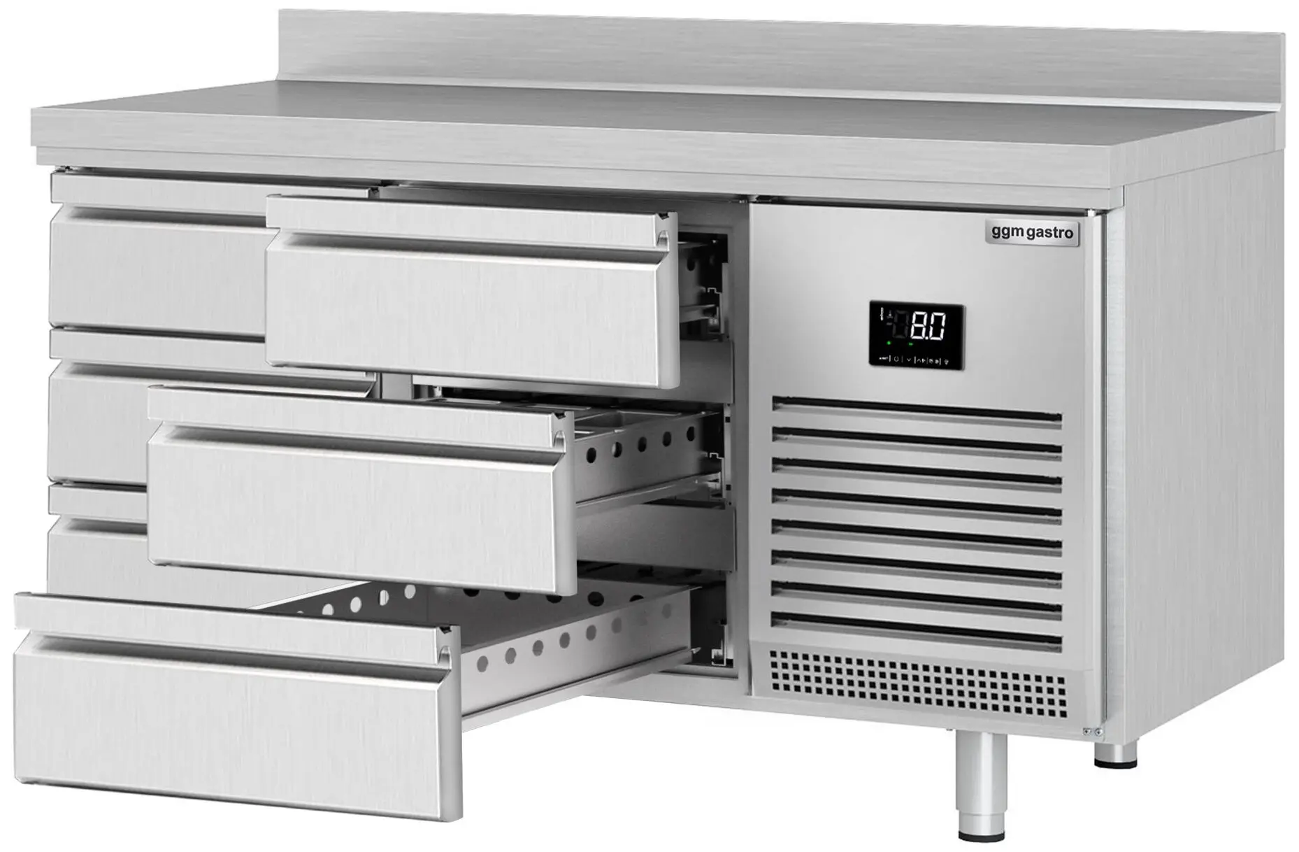 Холодильный стол GGM Gastro KTI156S1313 (Inox) - 2