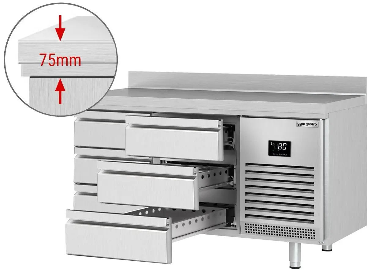 Холодильный стол GGM Gastro KTI156S1313 (Inox) - 3
