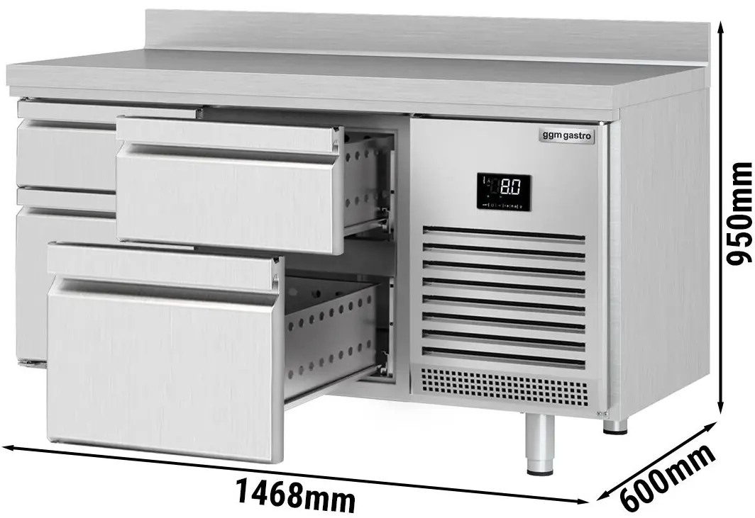 Masa frigorifica GGM Gastro KTI156S2313 (Inox) - 7
