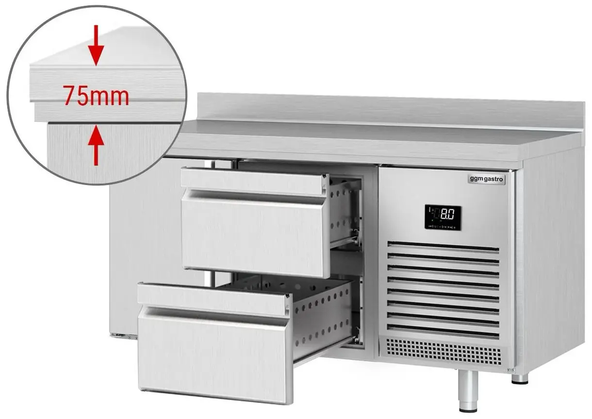 Masa frigorifica GGM Gastro KTI156T1S1212 (Inox) - 3