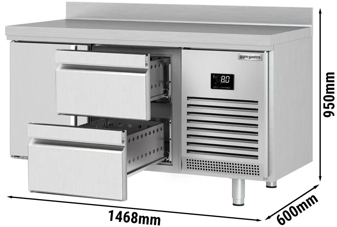 Masa frigorifica GGM Gastro KTI156T1S1212 (Inox) - 9