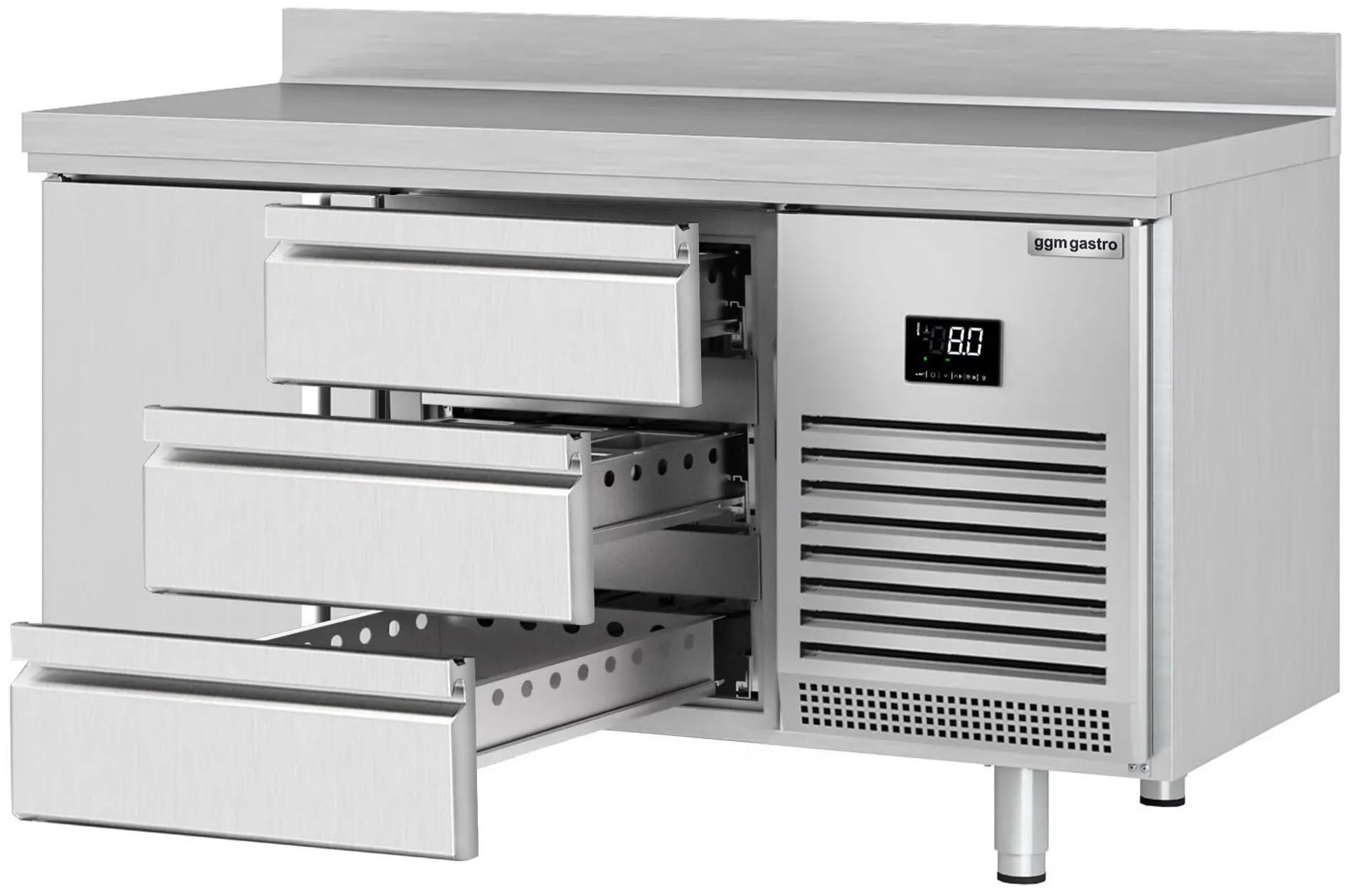 Masa frigorifica GGM Gastro KTI156T1S1313 (Inox) - 2