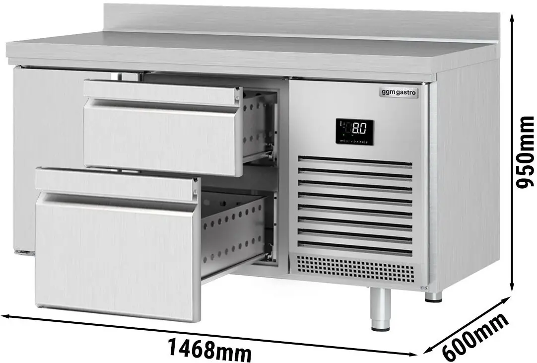 Masa frigorifica GGM Gastro KTI156T1S2313 (Inox) - 9