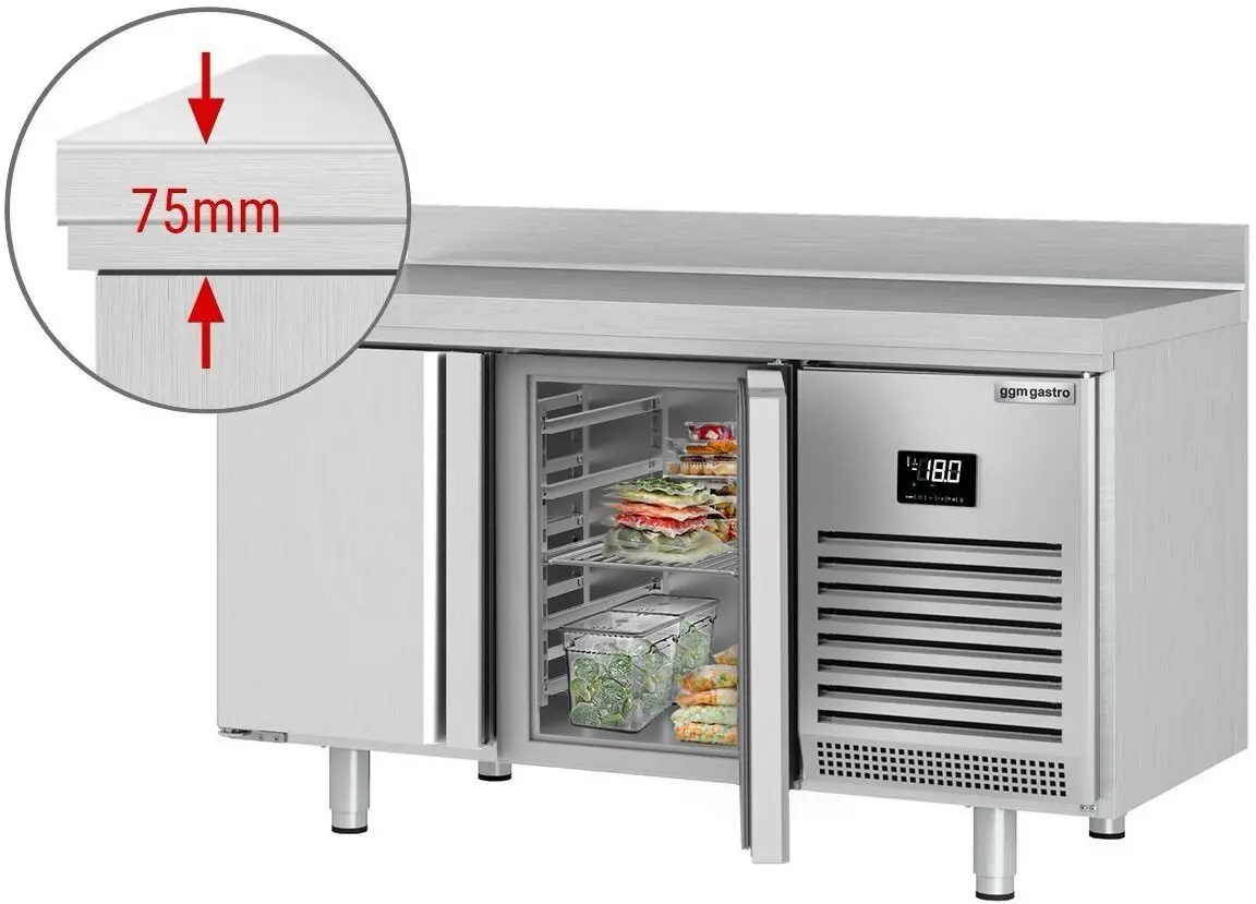 Холодильный стол GGM Gastro KTI157 (Inox) - 3