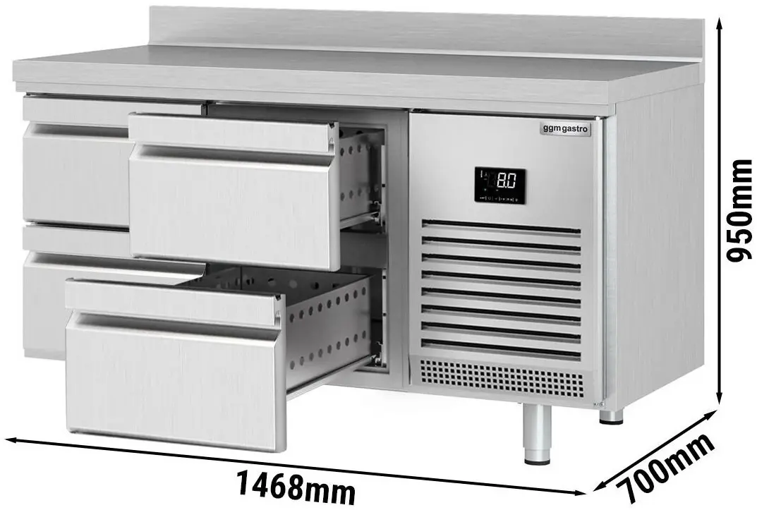 Masa frigorifica GGM Gastro KTI157S1212 (Inox) - 8