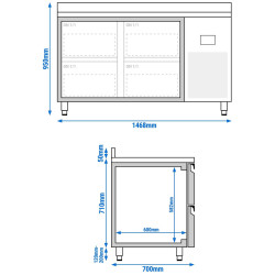Masa frigorifica GGM Gastro KTI157S1212 (Inox) Thumb