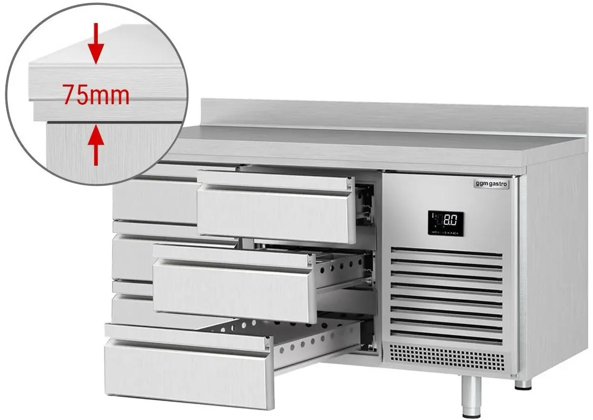 Masa frigorifica GGM Gastro KTI157S1313 (Inox) - 3