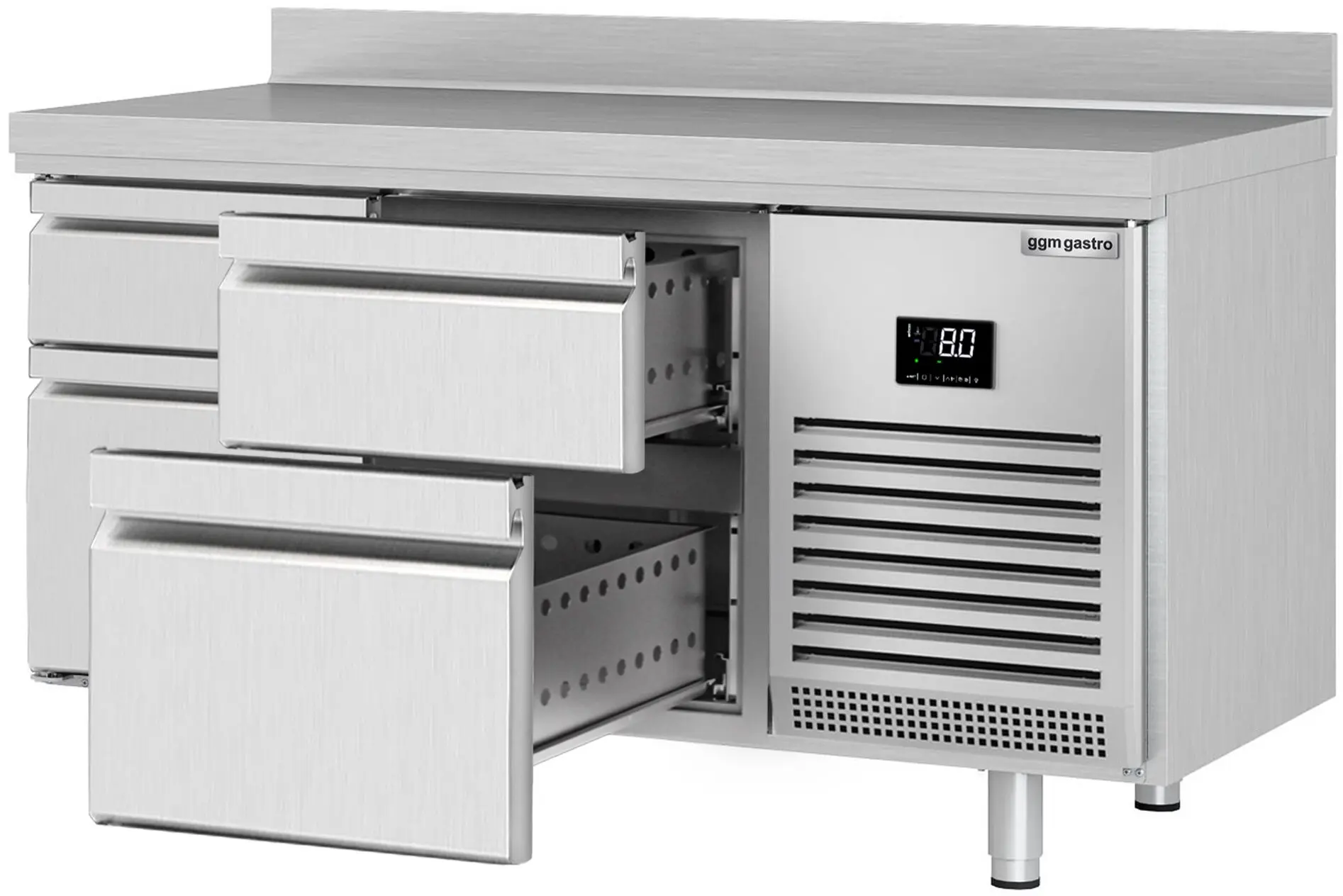 Холодильный стол GGM Gastro KTI157S2313 (Inox) - 2