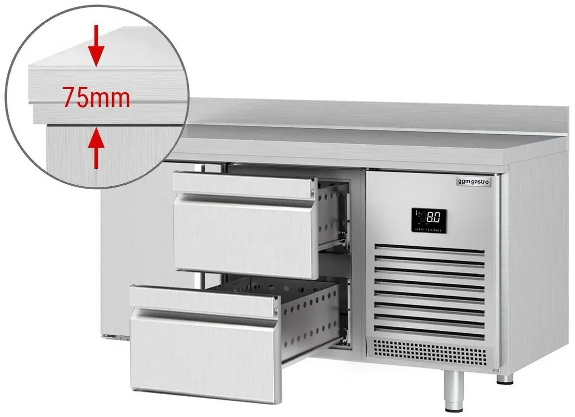 Masa frigorifica GGM Gastro KTI157T1S1212 (Inox) - 3
