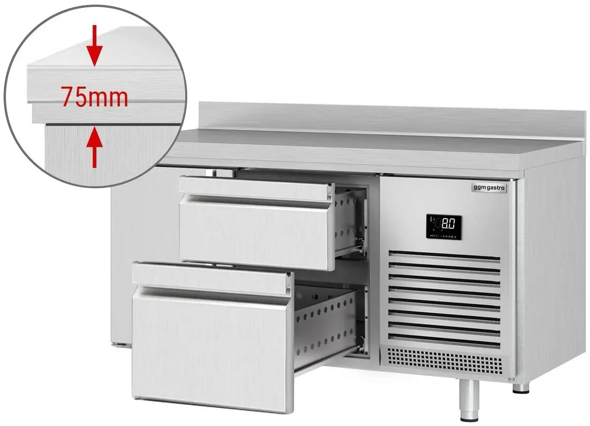 Masa frigorifica GGM Gastro KTI157T1S2313 (Inox) - 3