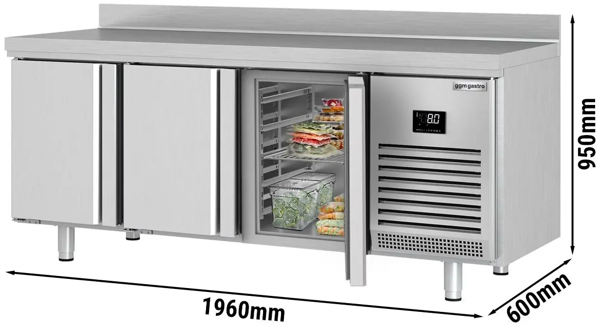 Холодильный стол GGM Gastro KTI206 (Inox) - 6