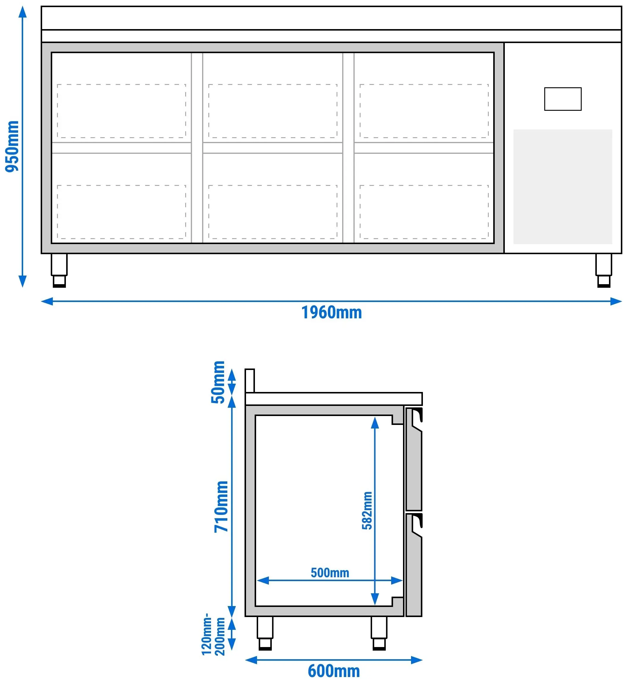 Masa frigorifica GGM Gastro KTI206S1212 (Inox) - 9