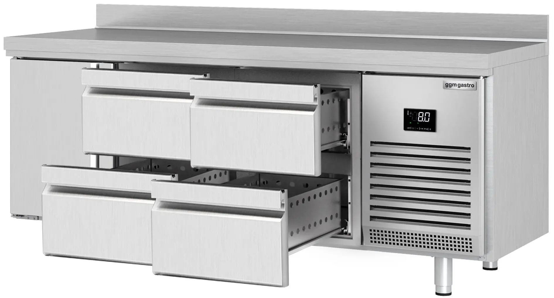 Masa frigorifica GGM Gastro KTI206T1S1212 (Inox) - 2