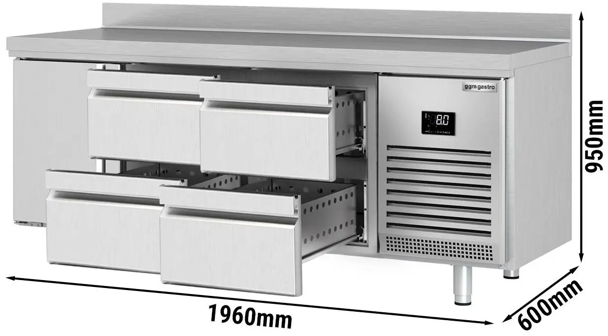 Masa frigorifica GGM Gastro KTI206T1S1212 (Inox) - 9