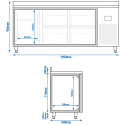 Masa frigorifica GGM Gastro KTI206T1S1212 (Inox) Thumb