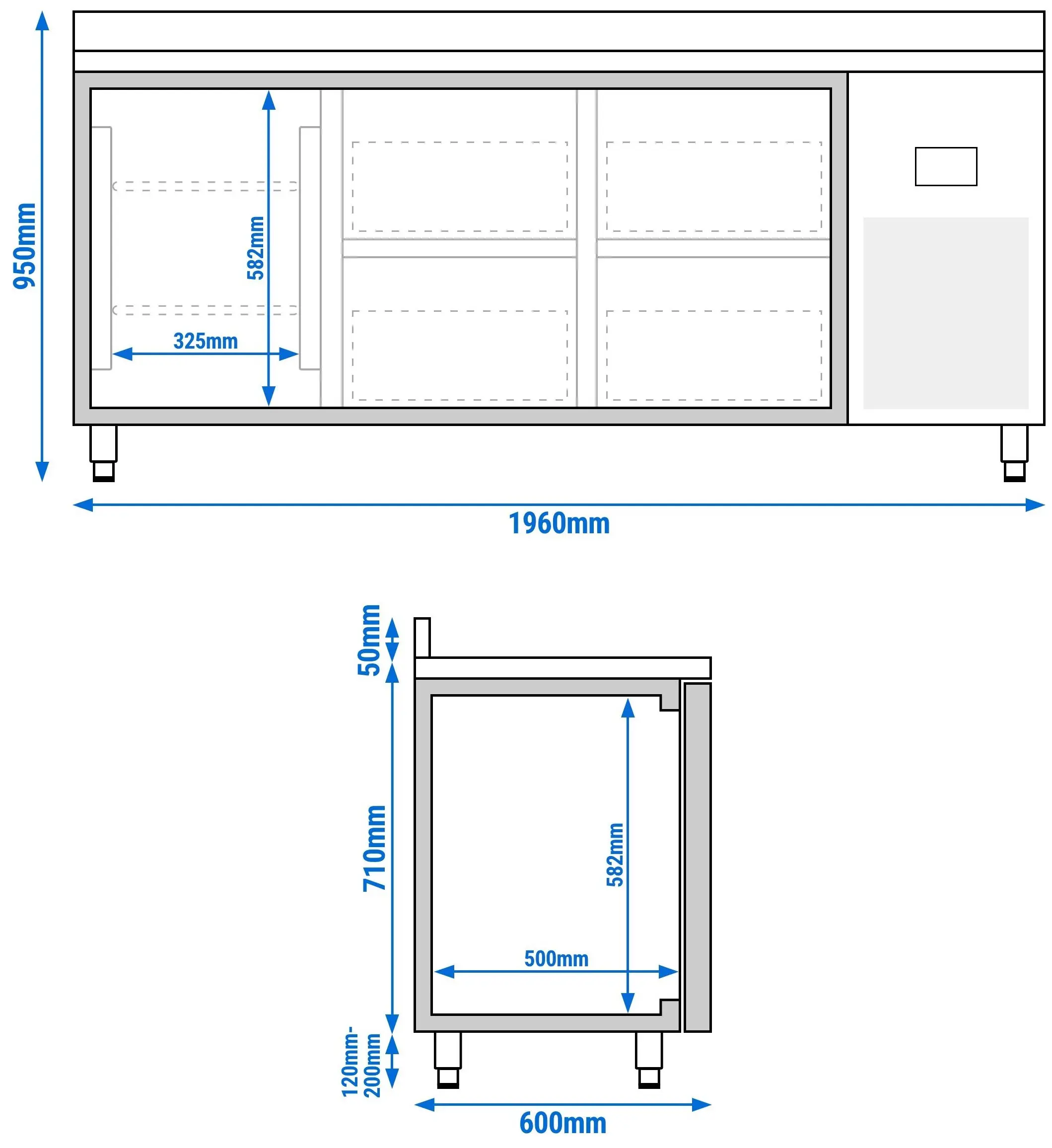 Masa frigorifica GGM Gastro KTI206T1S1212 (Inox) - 10