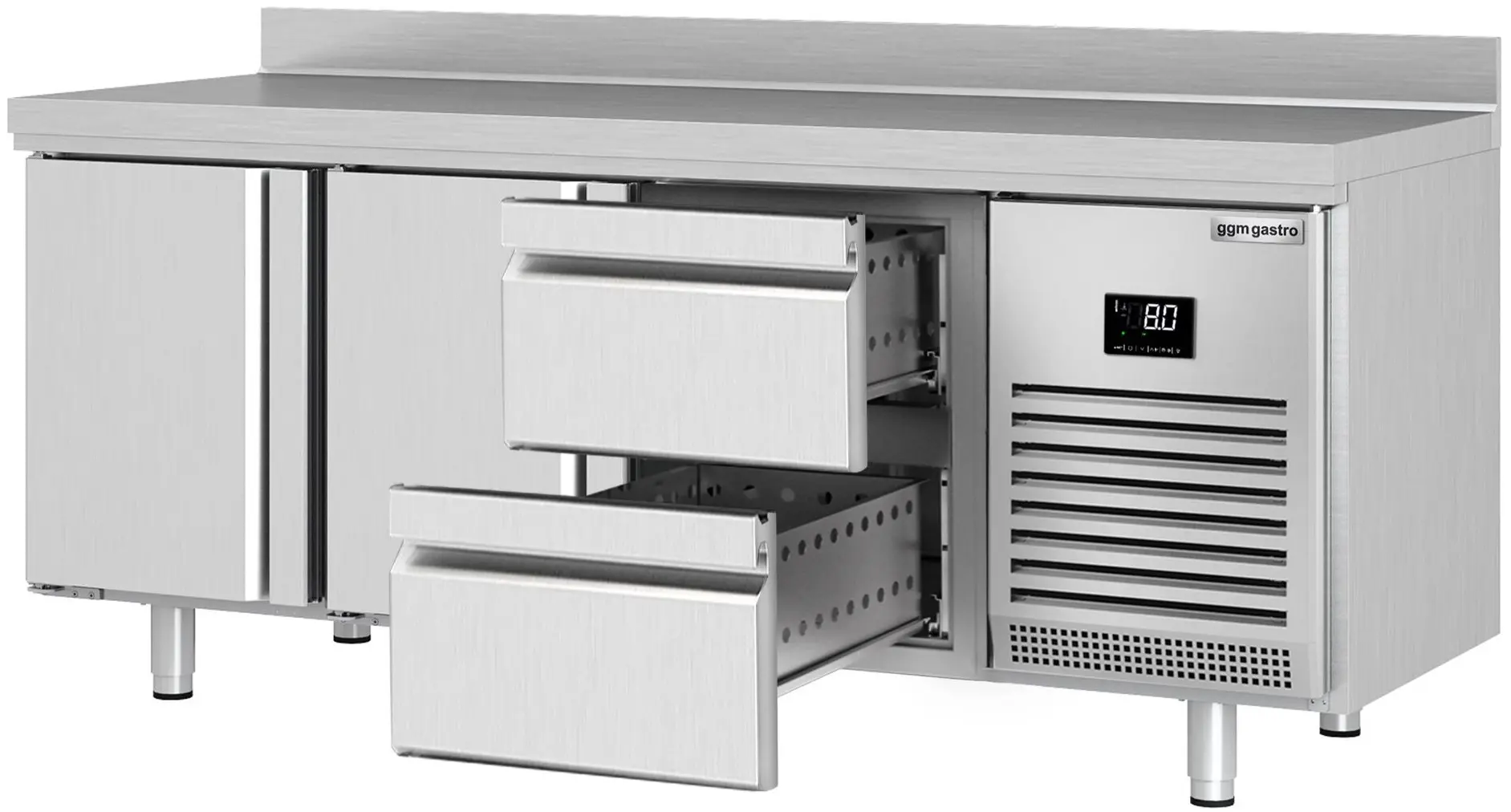 Masa frigorifica GGM Gastro KTI206T2S1212 (Inox) - 2