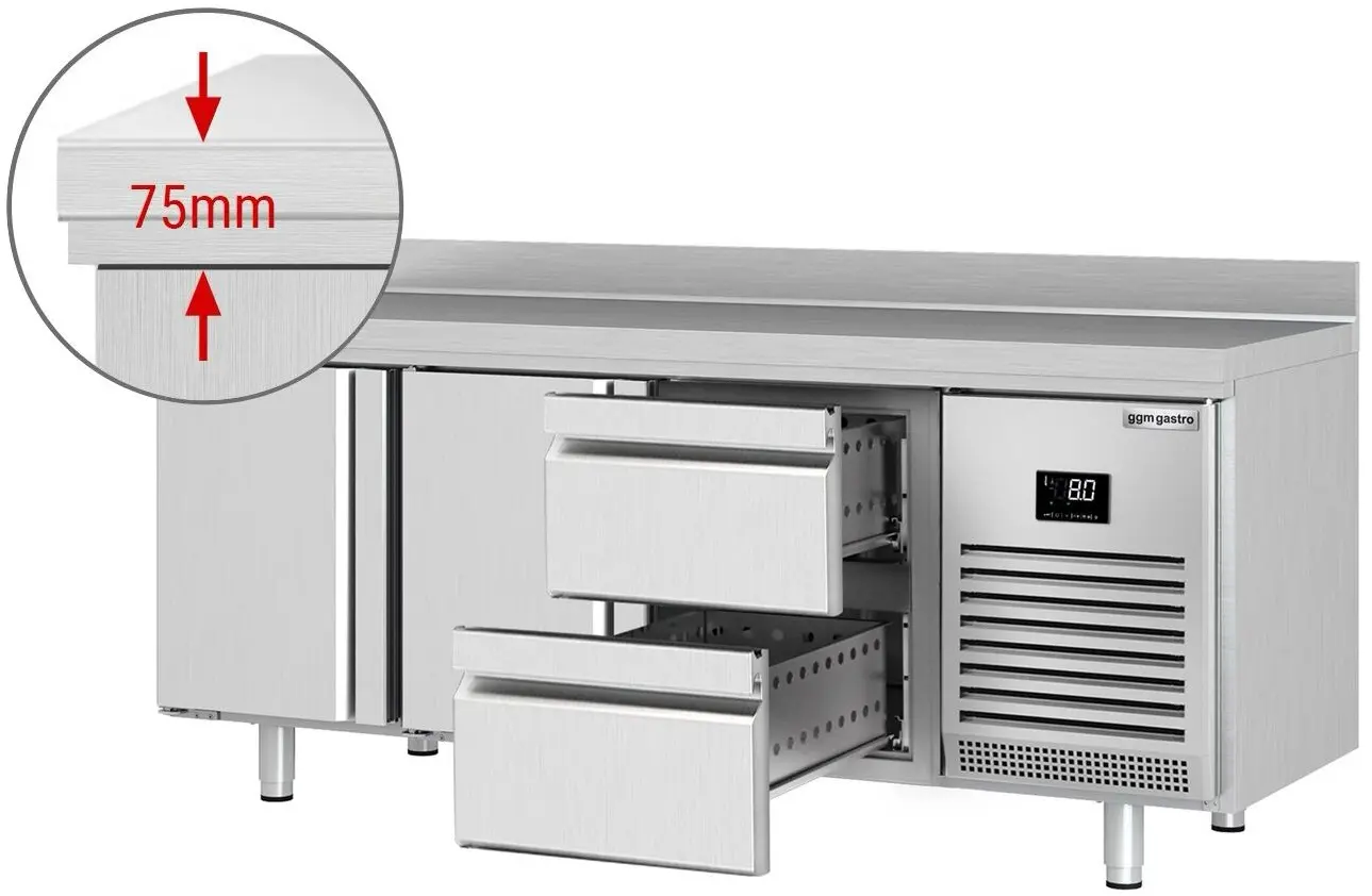 Masa frigorifica GGM Gastro KTI206T2S1212 (Inox) - 3