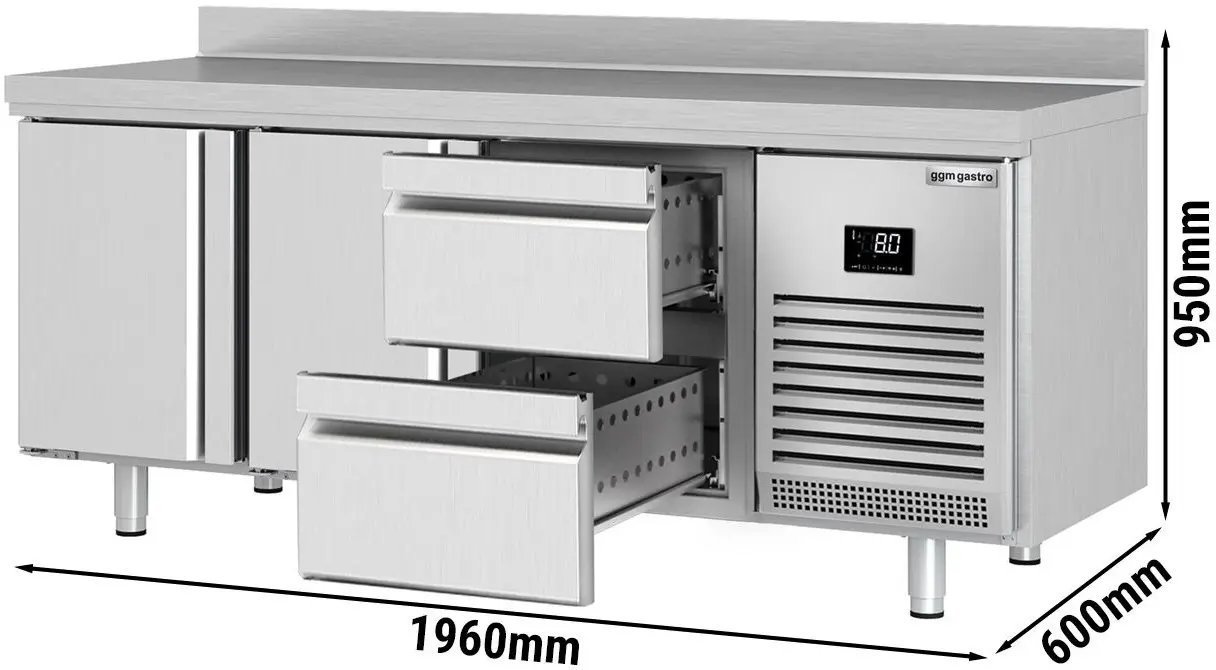 Masa frigorifica GGM Gastro KTI206T2S1212 (Inox) - 9