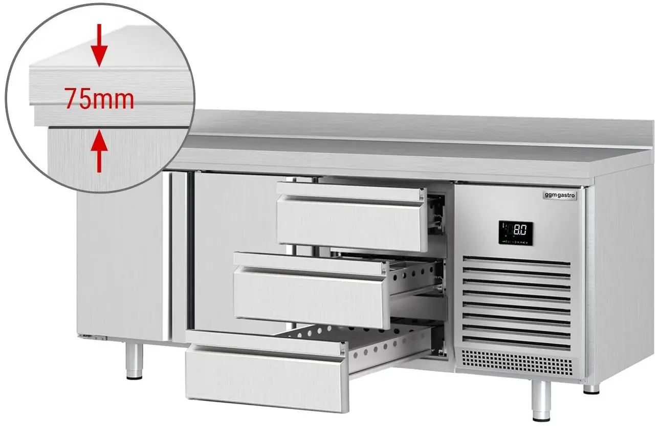 Masa frigorifica GGM Gastro KTI206T2S1313 (Inox) - 3