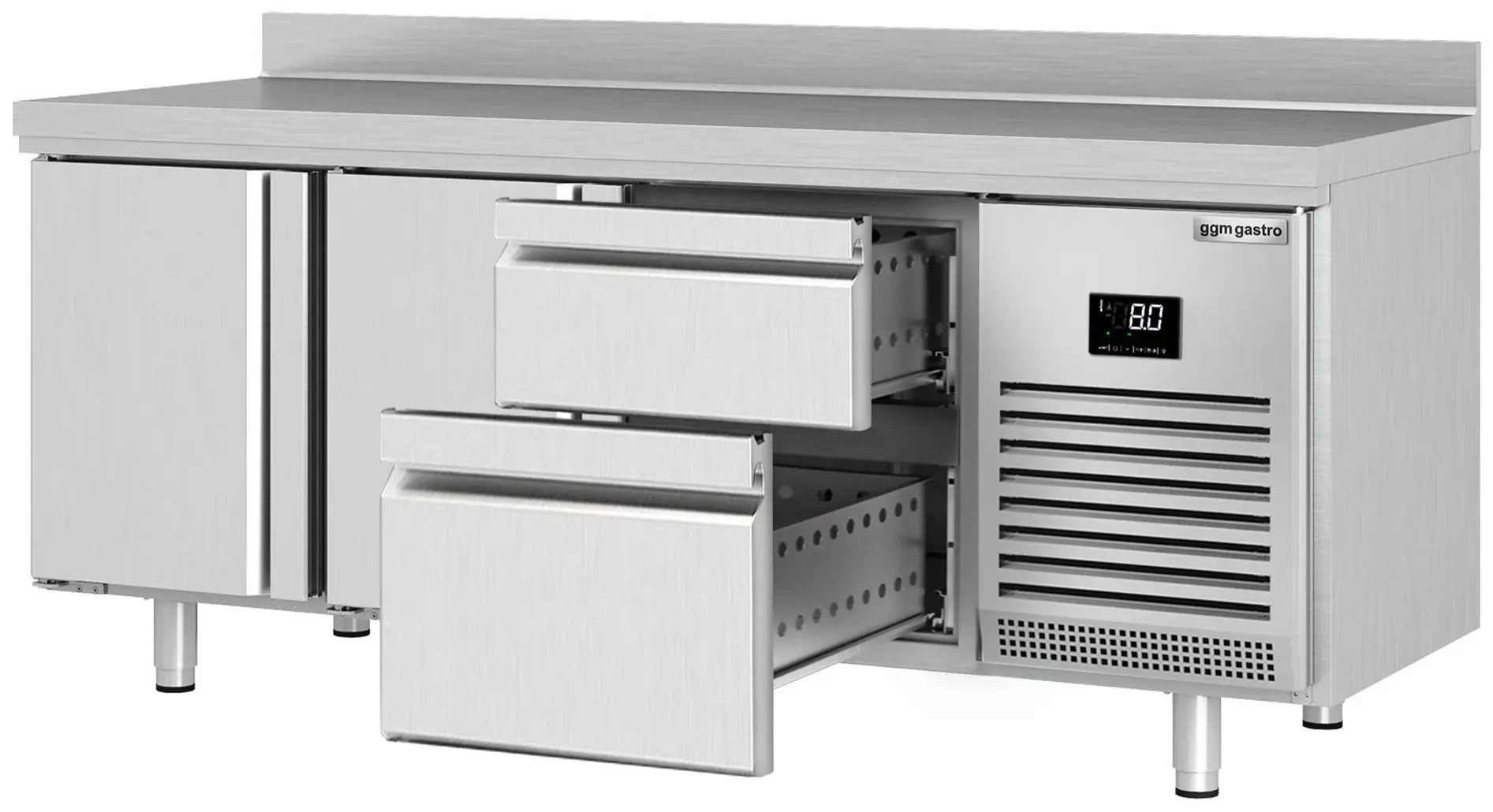 Masa frigorifica GGM Gastro KTI206T2S2313 (Inox) - 2