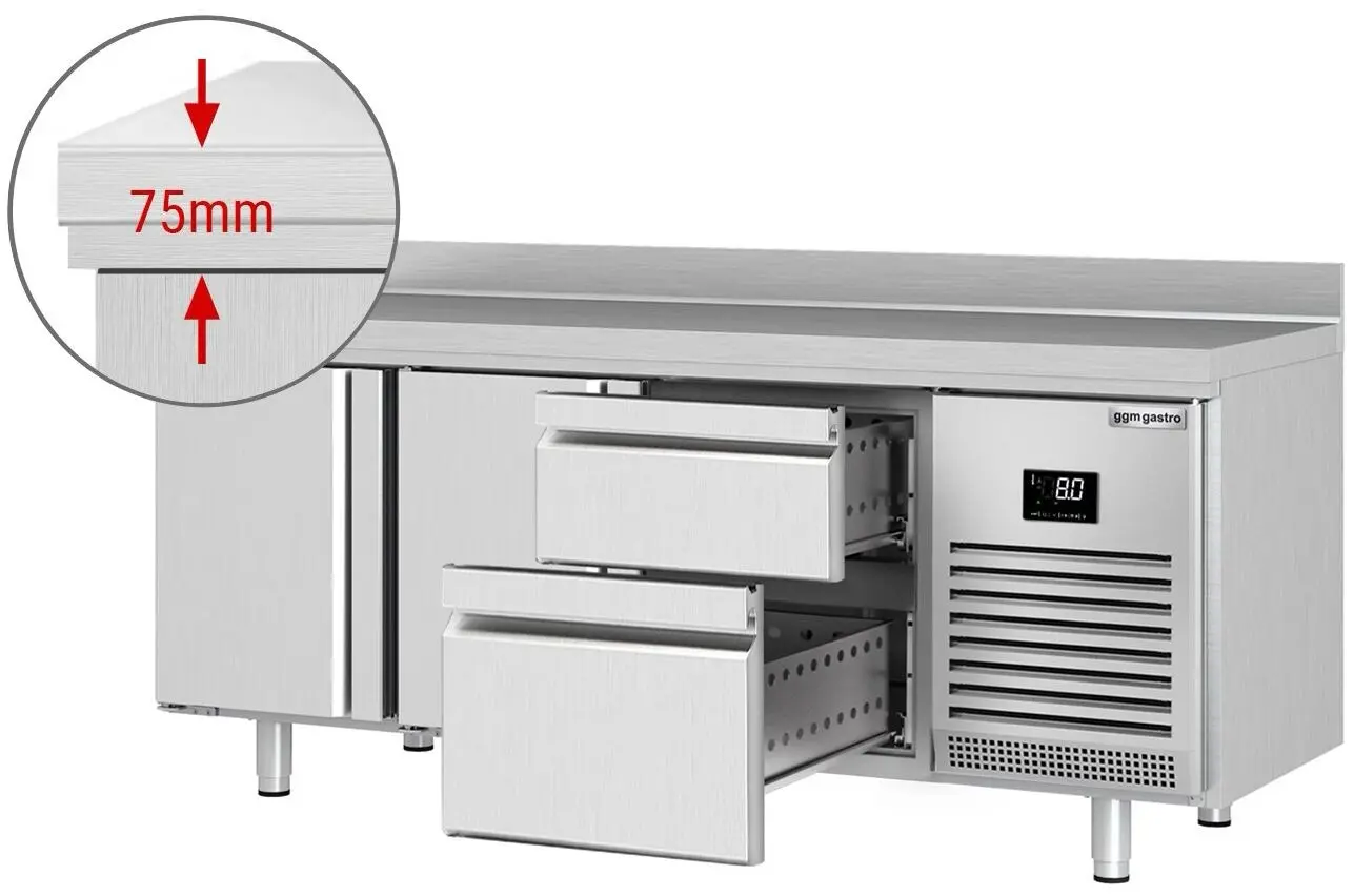 Masa frigorifica GGM Gastro KTI206T2S2313 (Inox) - 3