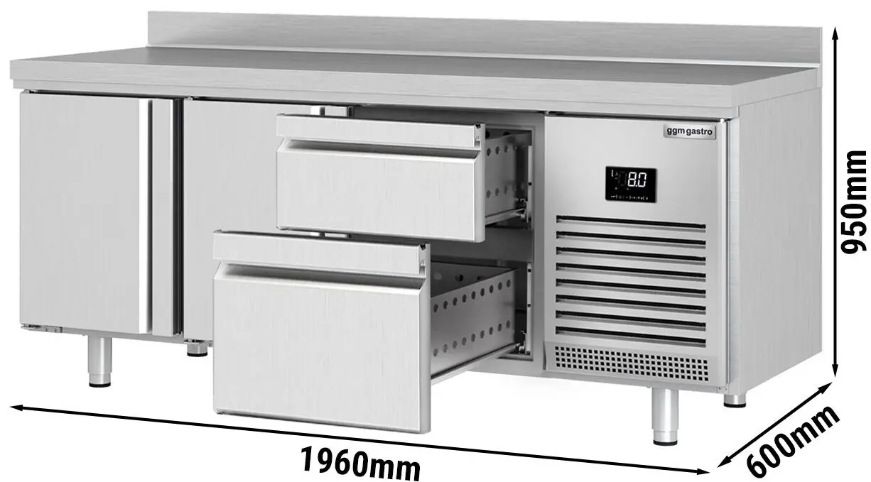 Masa frigorifica GGM Gastro KTI206T2S2313 (Inox) - 9