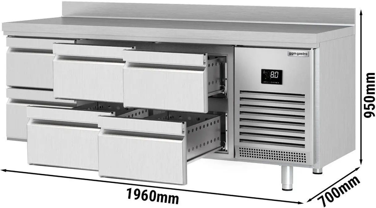 Masa frigorifica GGM Gastro KTI207S1212 (Inox) - 8