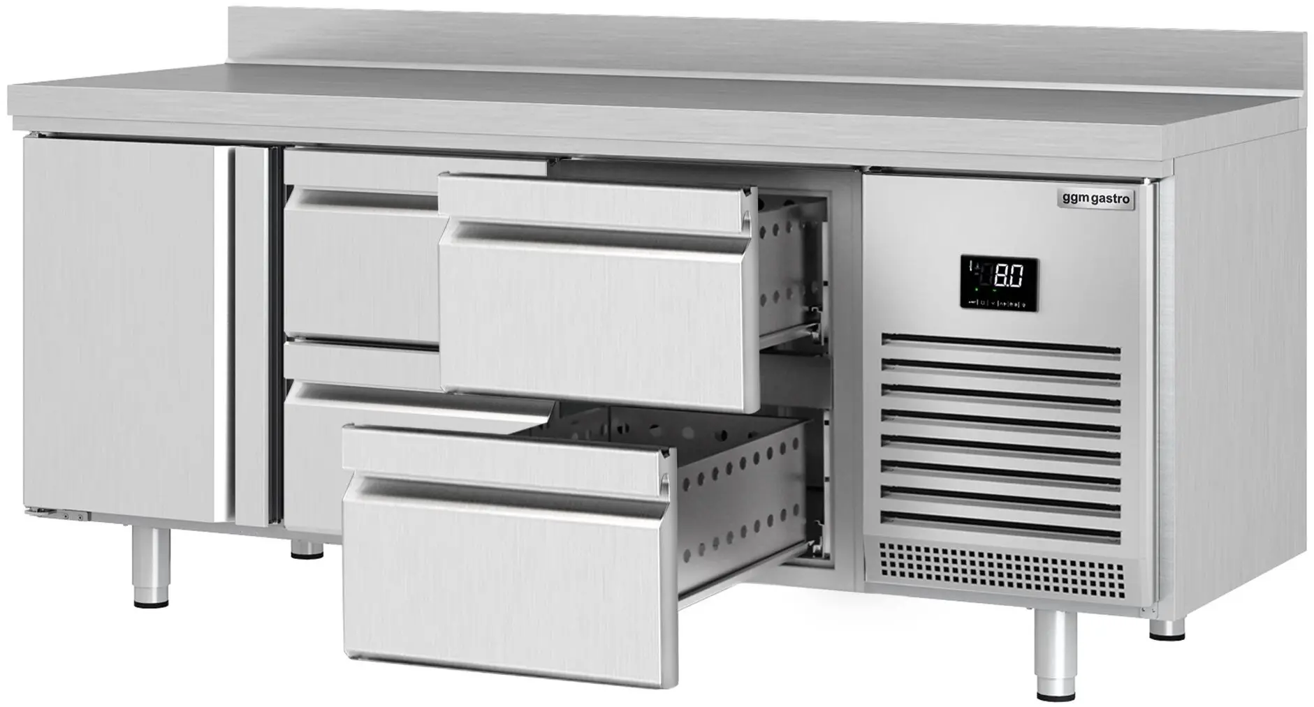 Холодильный стол GGM Gastro KTI207T1S1212 (Inox) - 2