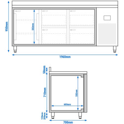 Холодильный стол GGM Gastro KTI207T1S1212 (Inox) Thumb