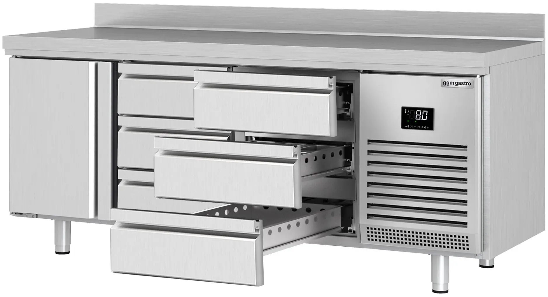 Холодильный стол GGM Gastro KTI207T1S1313 (Inox) - 2