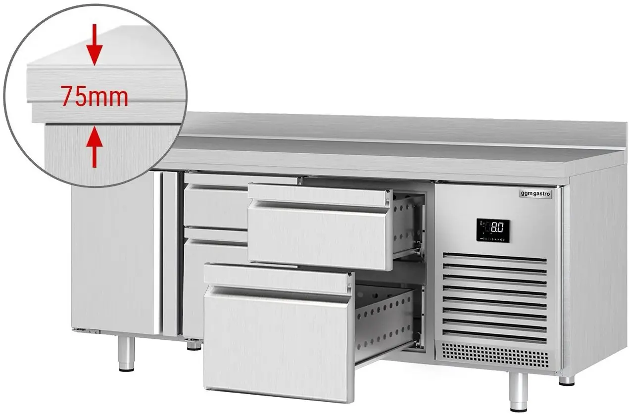 Холодильный стол GGM Gastro KTI207T1S2313 (Inox) - 3