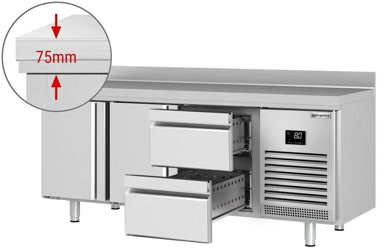 Masa frigorifica GGM Gastro KTI207T2S1212 (Inox) - 3