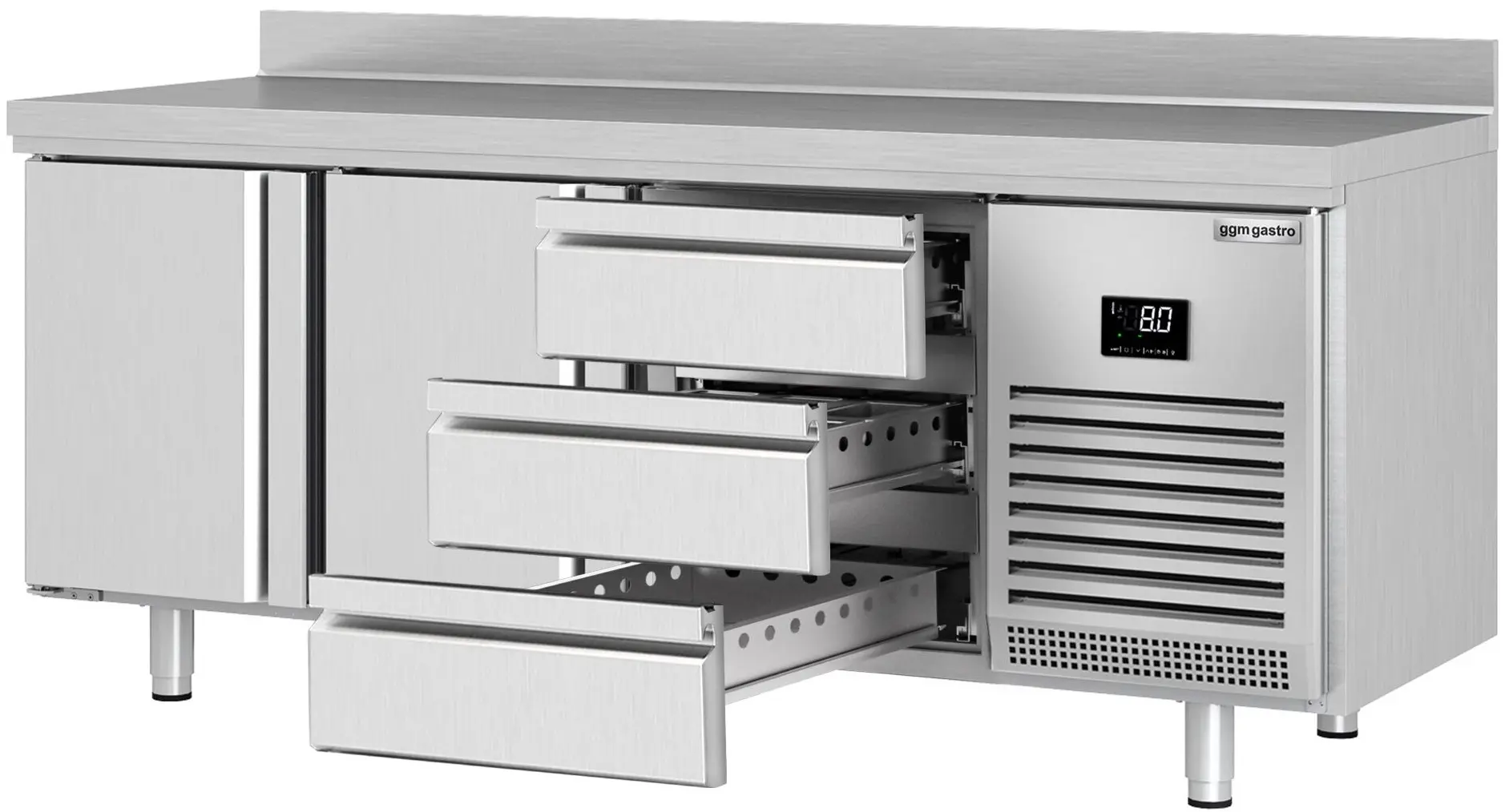 Masa frigorifica GGM Gastro KTI207T2S1313 (Inox) - 2