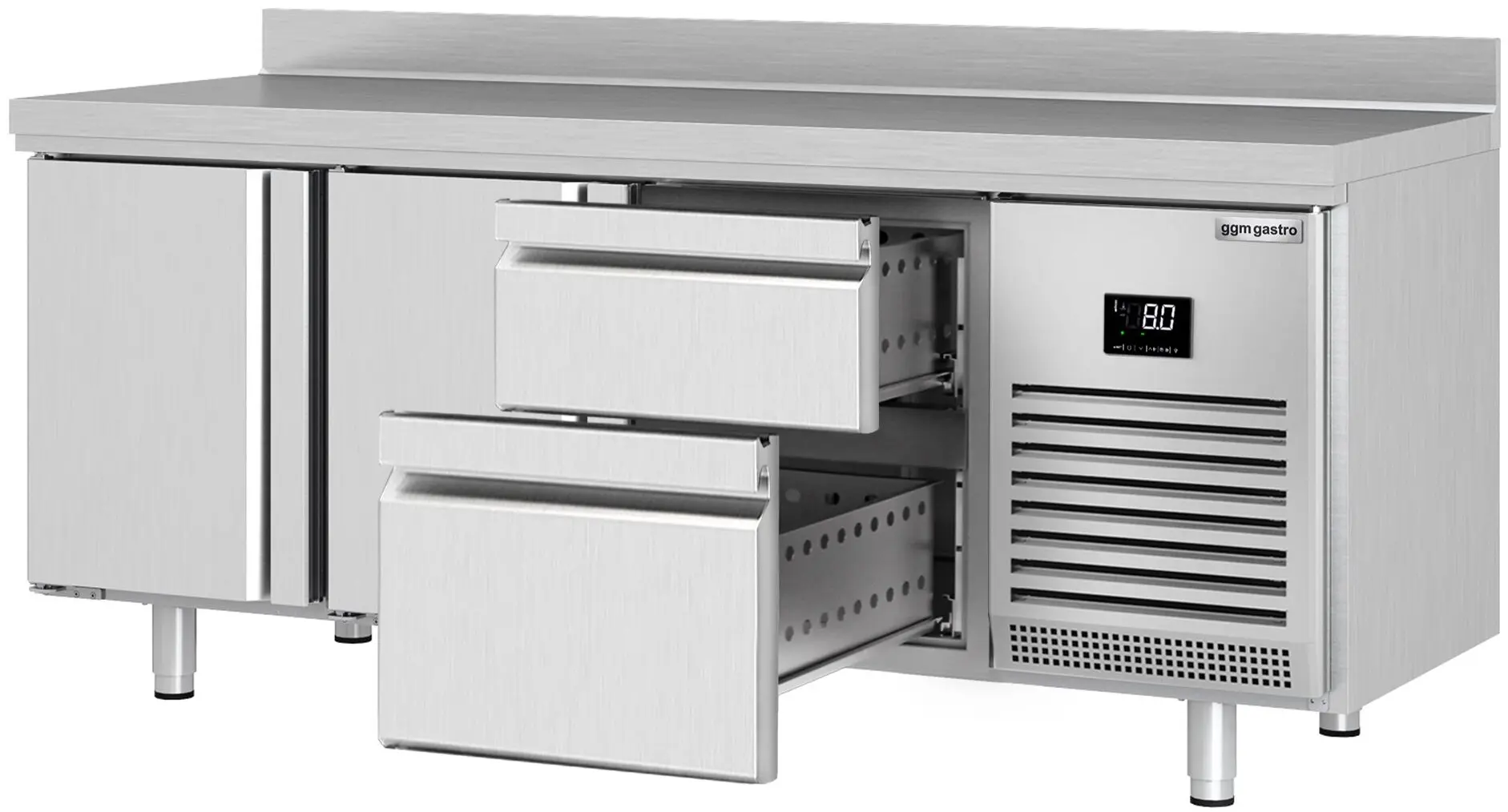 Холодильный стол GGM Gastro KTI207T2S2313 (Inox) - 2