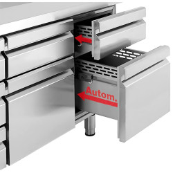 Холодильный стол GGM Gastro KTI207T2S2313 (Inox) Thumb
