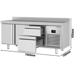 Холодильный стол GGM Gastro KTI207T2S2313 (Inox) Thumb