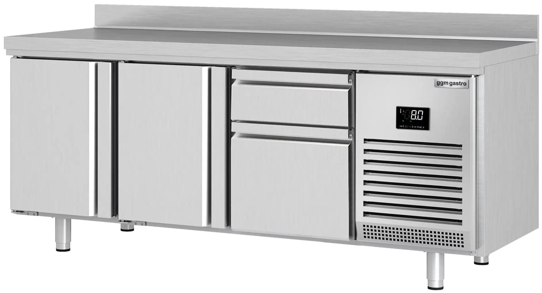 Холодильный стол GGM Gastro KTI207T2S2313 (Inox)