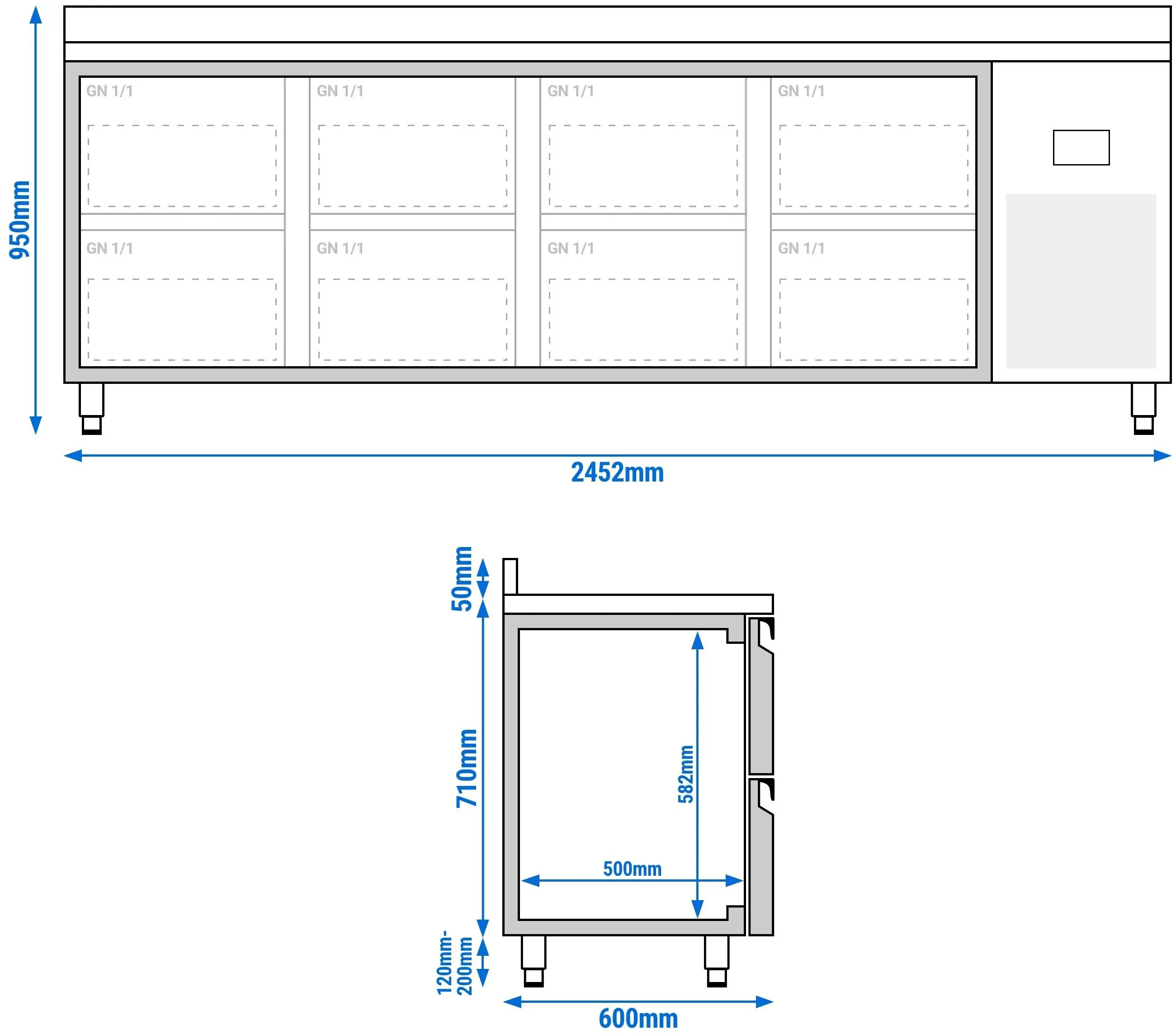 Masa frigorifica GGM Gastro KTI256S1212 (Inox) - 9