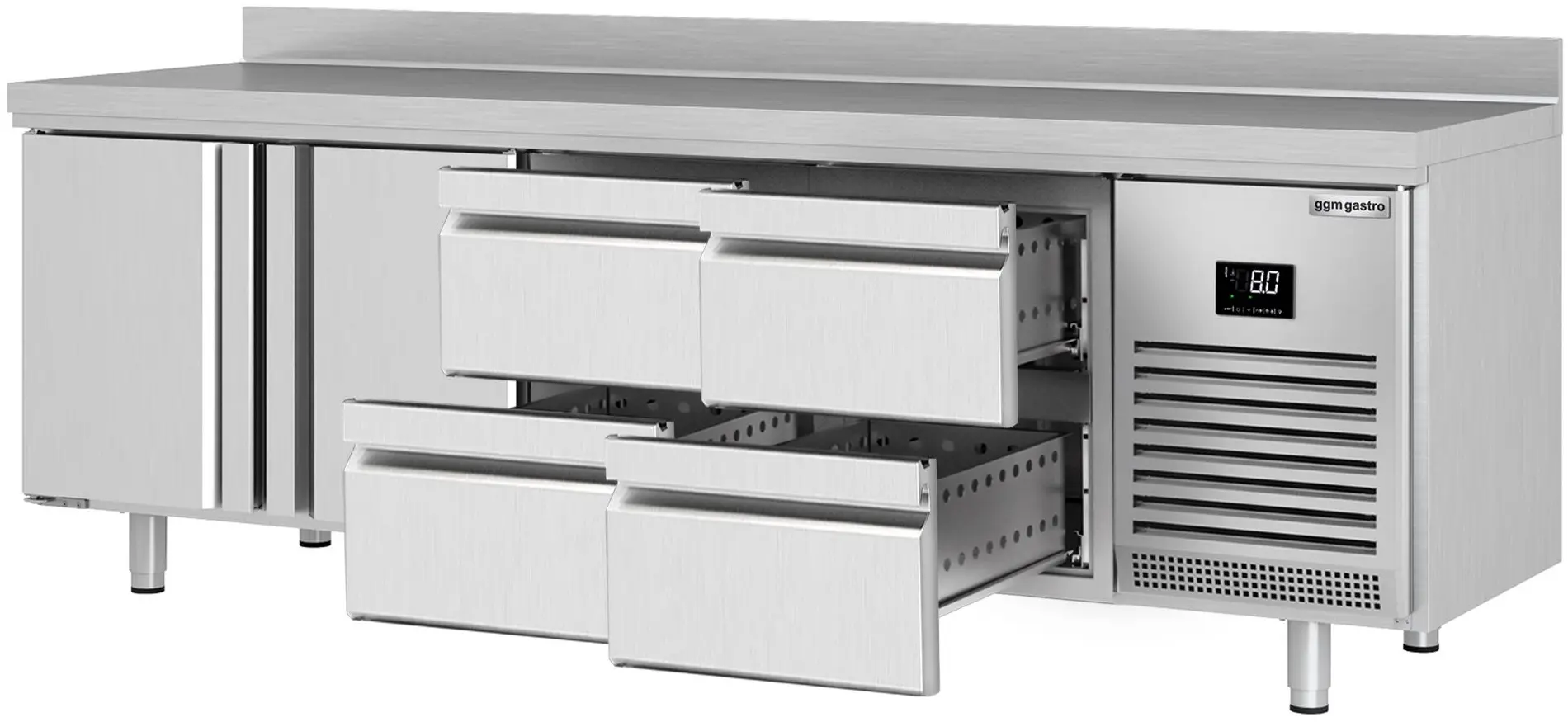 Masa frigorifica GGM Gastro KTI256T2S1212 (Inox) - 2