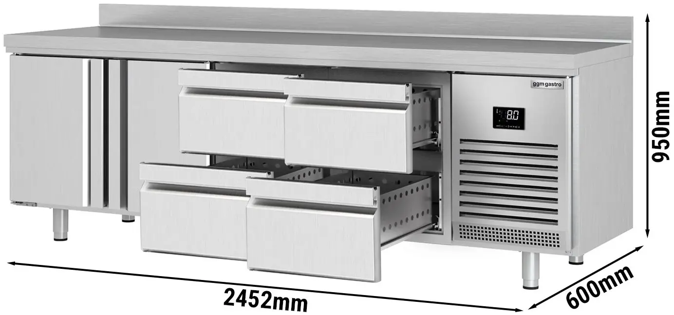 Masa frigorifica GGM Gastro KTI256T2S1212 (Inox) - 9