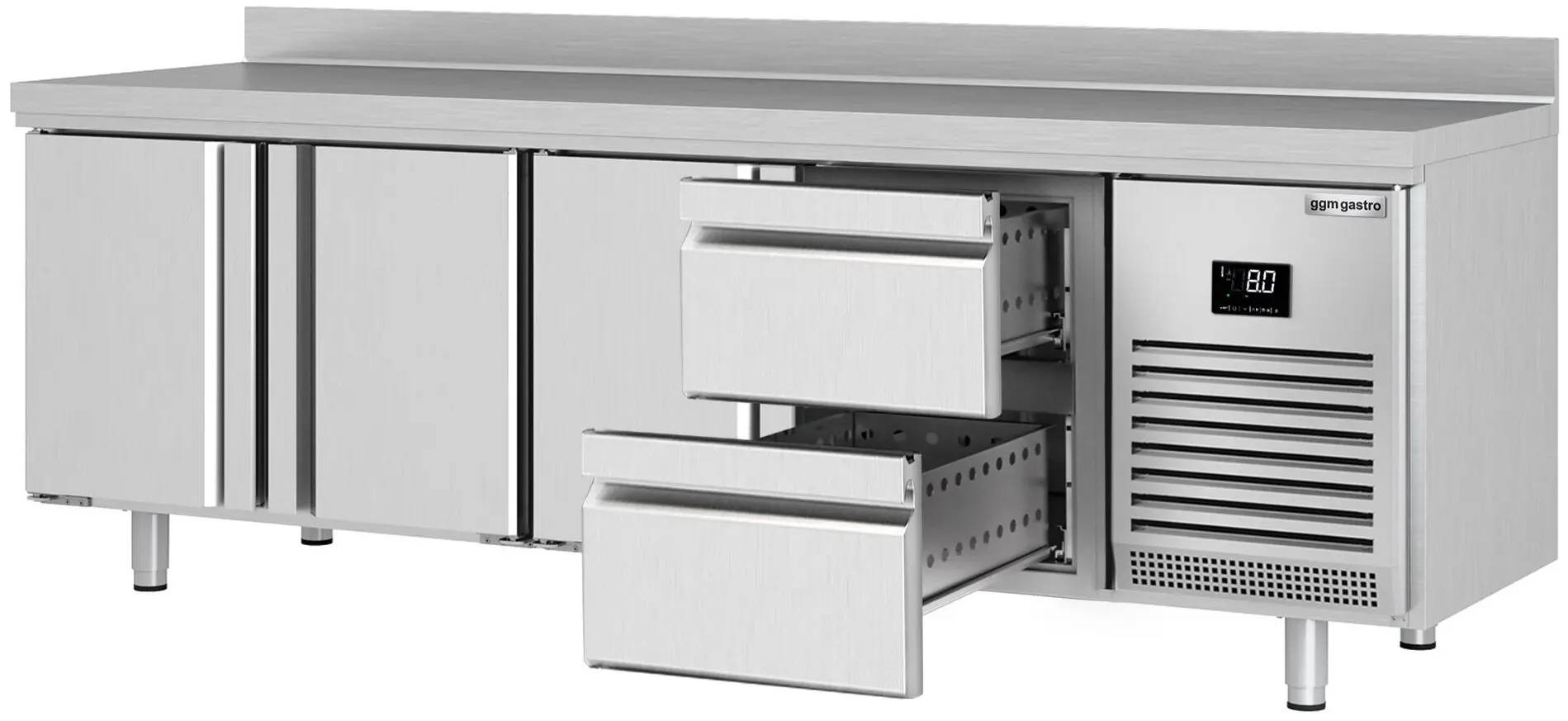 Холодильный стол GGM Gastro KTI256T3S1212 (Inox) - 2