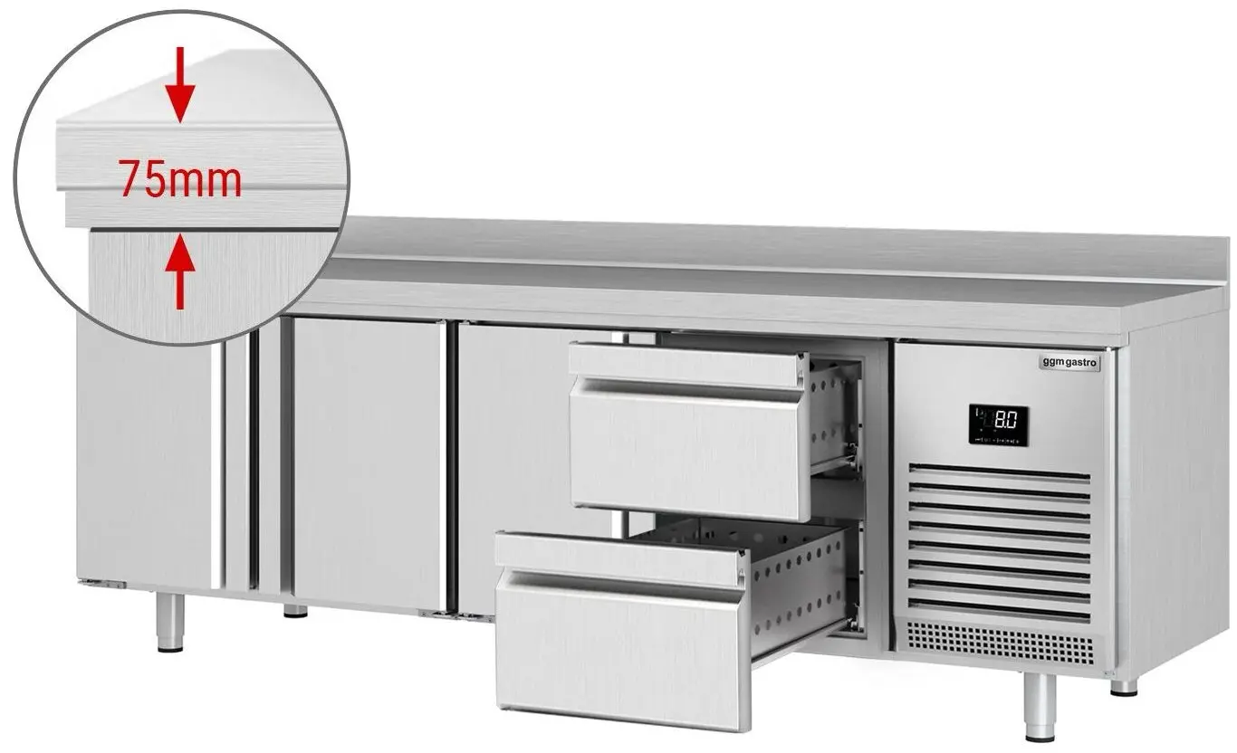 Холодильный стол GGM Gastro KTI256T3S1212 (Inox) - 3