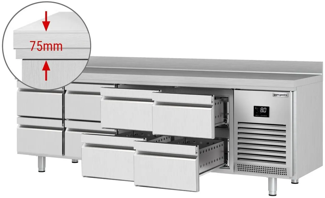 Холодильный стол GGM Gastro KTI257S1212 (Inox) - 3